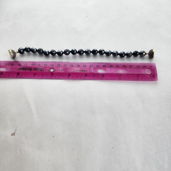 Heidi Daus Bracelet Jewelry Swarovski Crystal Graphite Glass Beaded Purple - Picture 7 of 7